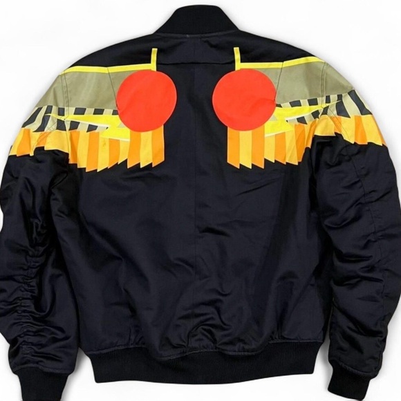 Givenchy Cotton Digital Wing in Black $3600 Bomber Jacket Size L - Picture 2 of 11